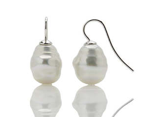 Ivory Potato Pearl Drop Earring 12 x 14mm