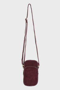 Eb Ive: Sable Phone bag in Mahogany