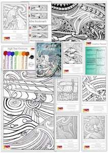 Frontpage: Moana Colouring bundle | Tae Collective - Children's Colouring Book