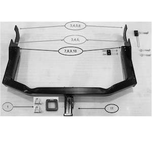 Towbar Only: TAG Heavy Duty Towbar for Toyota Hilux Camper Conversion (01/2005 - on)