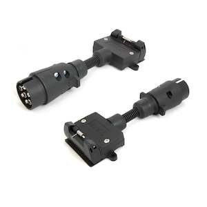 Towbar Only: TAG Trailer Adapter - 7 Pin Large Round Plug to 7 Pin Flat Socket
