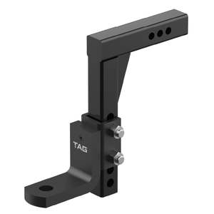 TAG Adjustable Heavy Duty Tow Ball Mount 90° Face, 50mm Square Hitch - 360mm Dr&hellip;