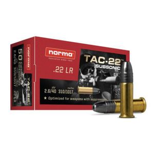 Rifle Ammo: 22LR NORMA SUBSONIC