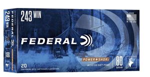 Rifle Ammo: Federal 243 WIN 80gr