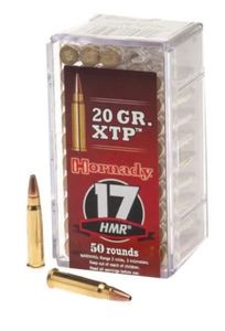 Rifle Ammo: Hornady .17 HMR rimfire 20gr. XTP