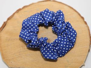 Products: Blue with White Dots Scrunchie - Take A Whiff