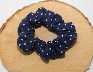 Navy with White Dots Scrunchie - Take A Whiff