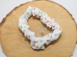 Products: White with Raindow Glitter Dots Scrunchies - Take A Whiff