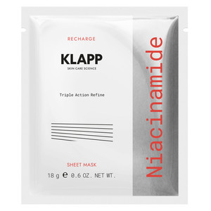 Products: Niacinamide Sheet Mask Klapp Skincare NZ