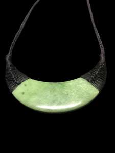 Products: Nz kawakawa breastplate 6cm x 2cm - Takutai Rere Jade