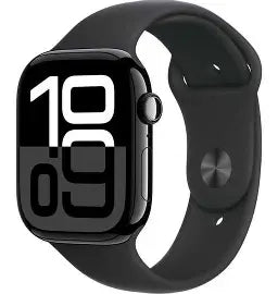Other Accessories: APPLE WATCH SERIES 10 GPS + CELLULAR 46MM - JET BLACK ALUMINIUM CASE WITH BLACK SPORT BAND - S/M - GRADE 1