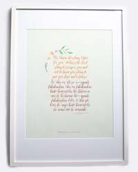 New Designs: Jeremiah 29:11 Tongan/English - I know the Plans I have for You: Floral Green (White)  A2