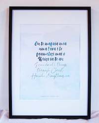 Philippians 4:13 - Samoan: I can do all things - Mountains (Black) A2