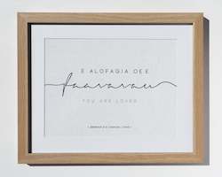 All: Jeremiah 31:3 - TT Samoan/Eng - You are Loved - B&W (Natural)