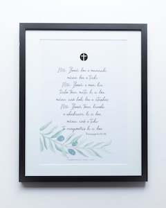 L I A N: Numbers 6:24-26 - Māori- Olive: Blessing, Grace, Peace (Black) A3