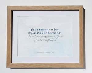 Philippians 4:13 - Samoan: I can do all things - Mountains (Natural) Table Top