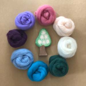 Doll Making: CHILDS NEEDLE FELTING KIT ~ 8 COLOUR ~ OCEAN
