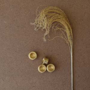 SINGLE CANDLE HOLDERS | BRASS ~ CELEBRATION RINGS ~ GRIMMS