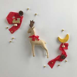 Waldorf Dolls 1: 50% OFF - CHRISTMAS REINDEER MERINO FELT ~ FORAGED & FOUND