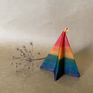 STAR CANDLE ~ NATURAL or RAINBOW