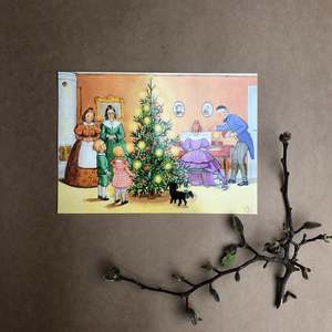 Elsa Beskow: 50% OFF - ELSA BESKOW ~ A4 POSTCARD ~ PETER AND LOTTAS CHRISTMAS