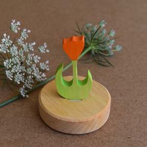 Spring: ORANGE TULIP FLOWER ~ CELEBRATION RING DECORATION ~ GRIMMS