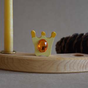 YELLOW CROWN ~ CELEBRATION RING DECORATION ~ GRIMMS