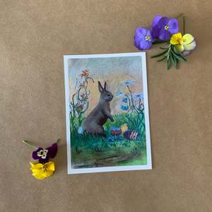 EASTER HARE POSTCARD ~ MARGARET HUNT