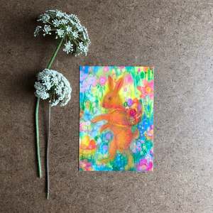 Easter: A HAPPY RABBIT POSTCARD ~ ANGELA KOCONDA