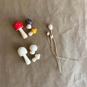 DIY CRAFT ~ WOODEN MUSHROOMS ~ 3 PACK