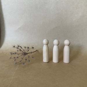 Toddler: PLAIN WOODEN PEG DOLL ~ LARGE ~ 8CM