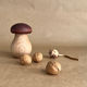 Brown Toadstool Nutcracker ~ Corvus