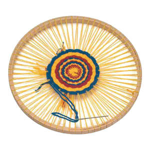 ROUND WOODEN WEAVING FRAME - 68 GROOVES (22cm) ~ GLUCKSKAFER