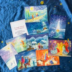 THROUGH ADVENT & CHRISTMAS ~ 9 POSTCARD SET ~ DOROTHEA SCHMIDT