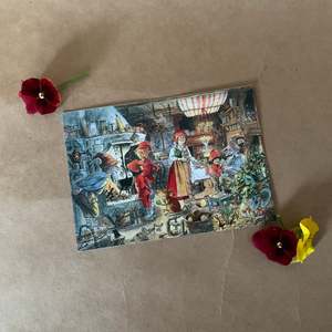 SVEN NORDQVIST ~ POSTCARD ~ CHRISTMAS PORRIDGE IN THE KITCHEN