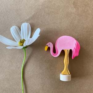 DELUXE FLAMINGO HANDPAINTED ~ CELEBRATION RING DECORATION ~ GRIMMS