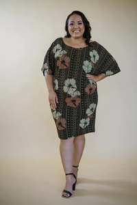 Aute: AUTE MALU WING KNIT DRESS BLACK- TD160