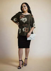 Aute: AUTE MALU FLUTTER TOP BLACK- TT134