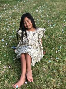 Girls Collection: AFIAMALU GIRLS FLUTTER SLEEVE DRESS TD801