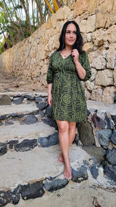 Lemele: LEIMELE WOMEN'S PUFF SLEEVE TIE FRONT-TD164