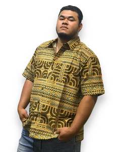 Mens Sale: TANOA MEN'S SHIRT SS2972 MUSTARD