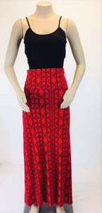 Skirts: Sialei Leilei maxi skirt LS591 Red