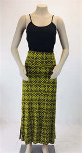 Women Long Skirt-LS594 Green