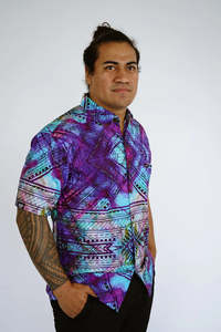 Mens Short Sleeve Shirt: SUVA 4-WAY STRETCH TANOA SHIRT- SS2770 FB1262