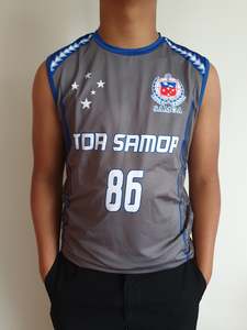 T Shirts: Toa Samoa R-Neck Vest - TM1901 - Grey