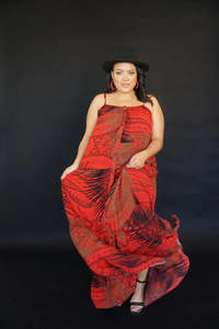 Dresses: NU'UULI LAYERED MAXI DRESS TD163