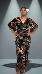 WOMEN ABBY MAXI WRAP DRESS - TD152