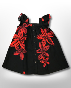 TOLU FLUTTER SLEEVE GIRL'S DRESS BLACK