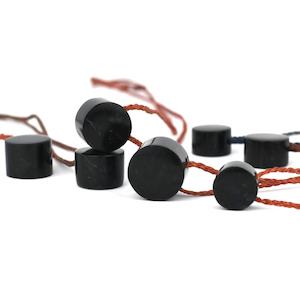 Deep green Tangiwai pounamu Dot pendants