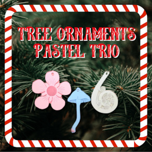 Christmas Tree Ornaments - Pastel Trio